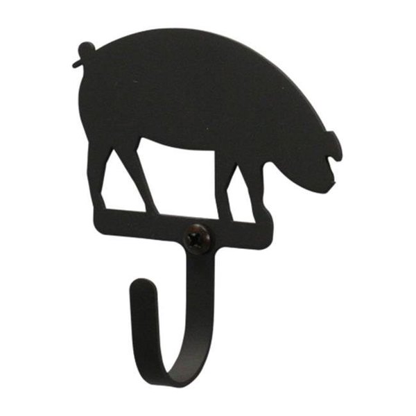 Village Wrought Iron Village Wrought Iron WH-11-S Pig Wall Hook Small - Black WH-11-S